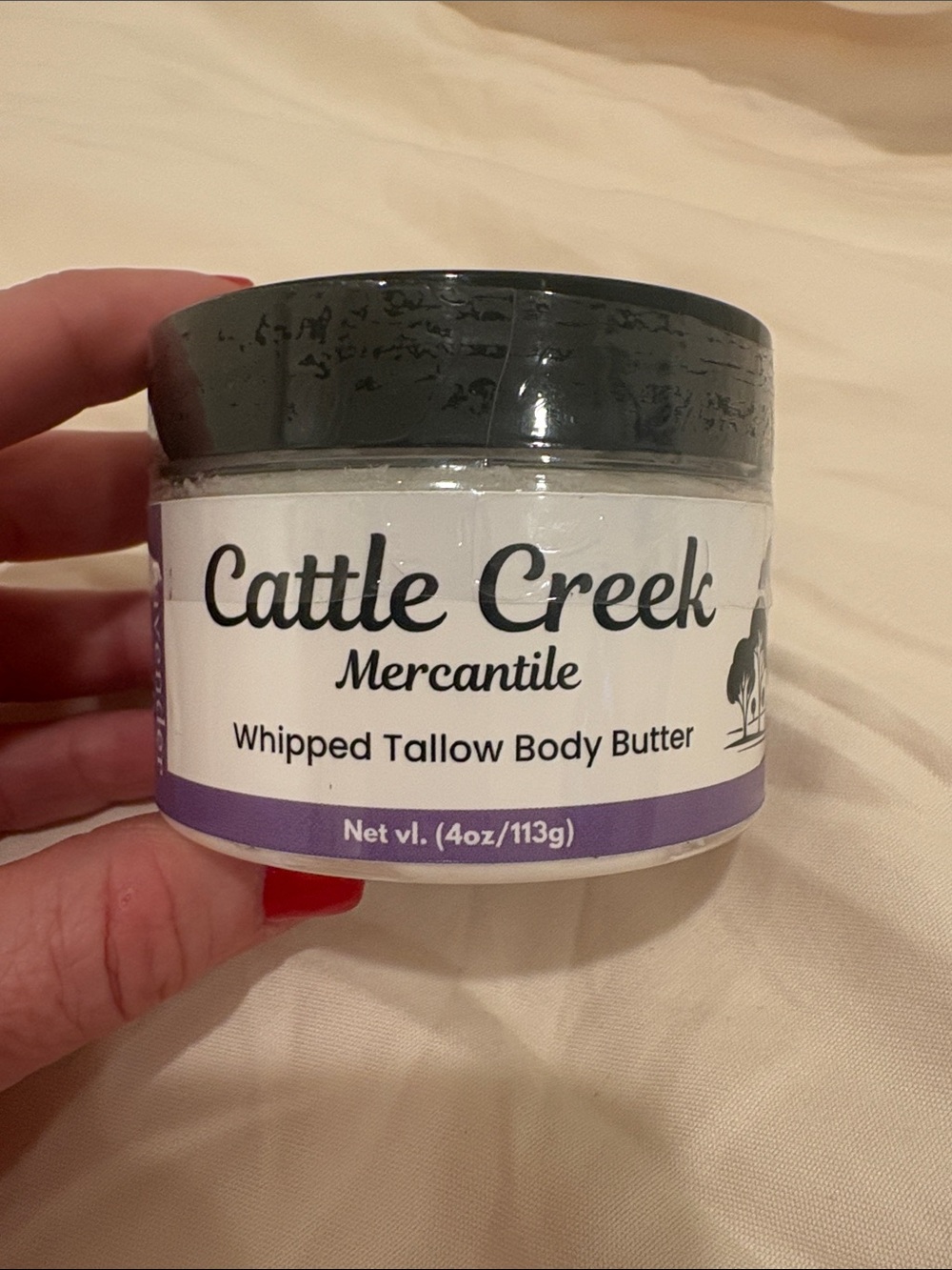Whipped Tallow Body Butter — White & Purple